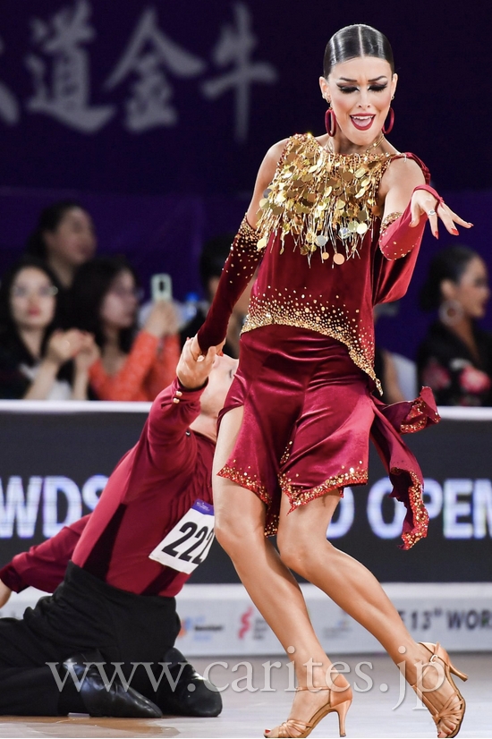 OT147・【Tdance】ワインレッド＆ゴールド イメージ