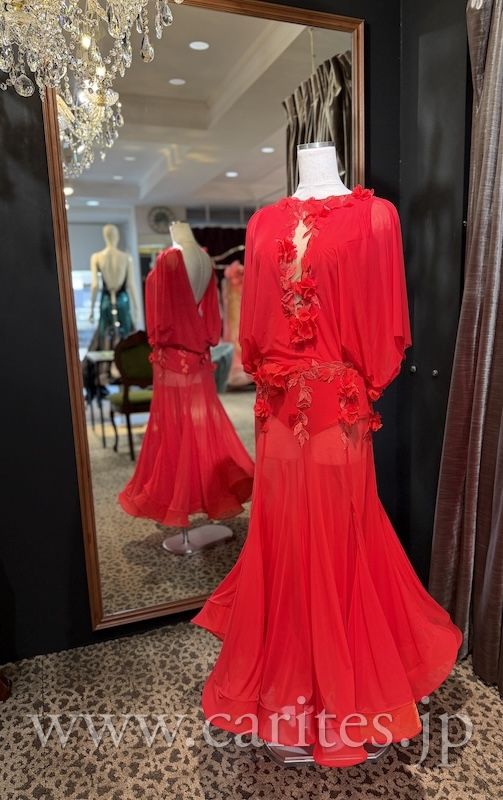 SD477・セミフォーマルレッドドレス イメージ