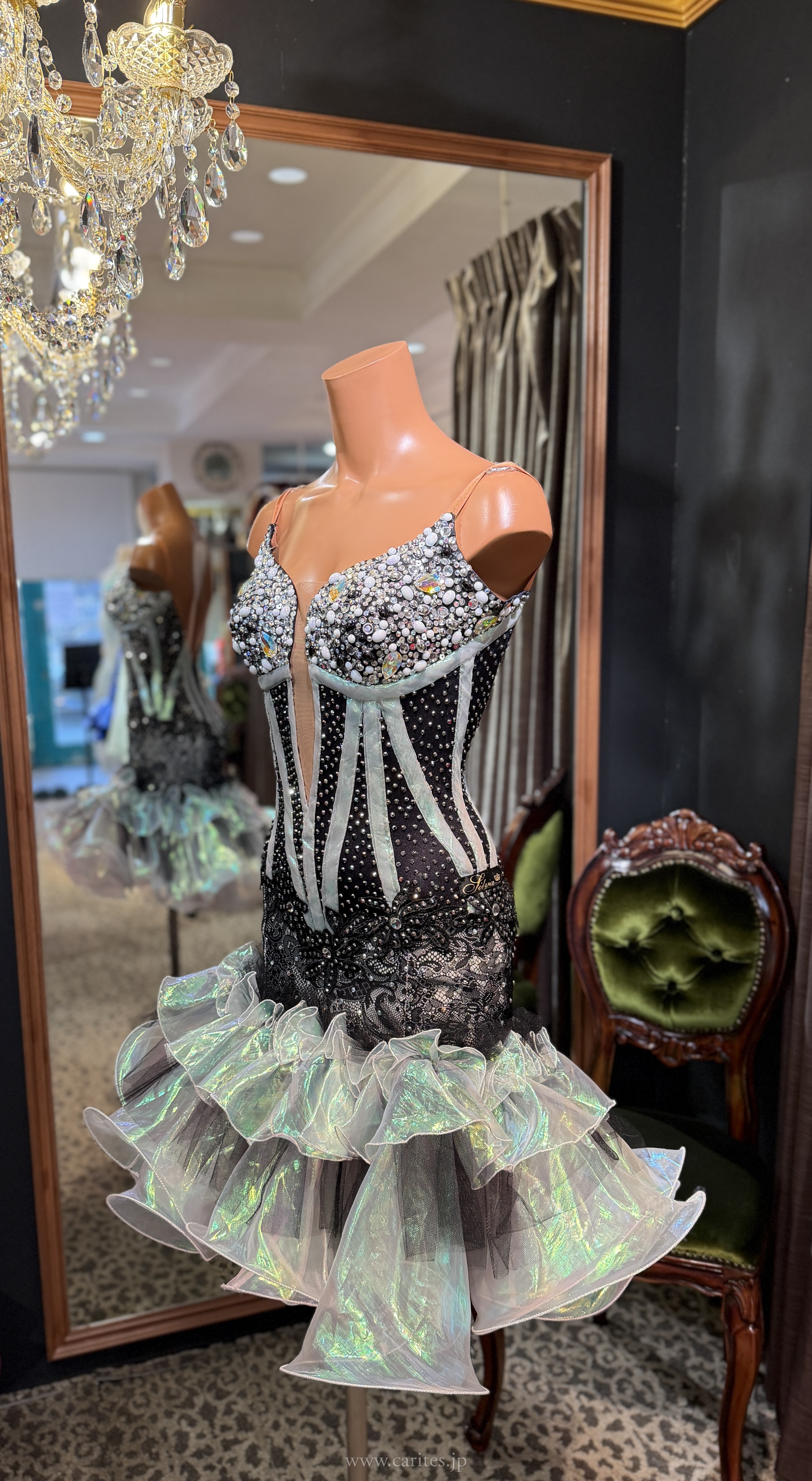 SD467・シルバーブラックフリル イメージ